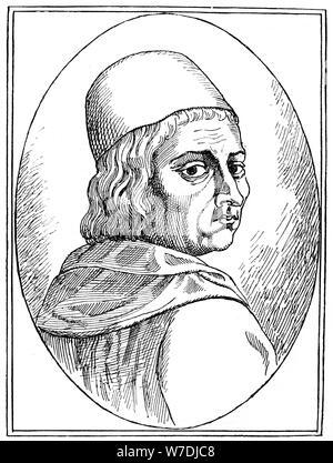 Marsilio Ficino (1433-1499), umanista italiano filosofo, 1882. Artista: sconosciuto Foto Stock