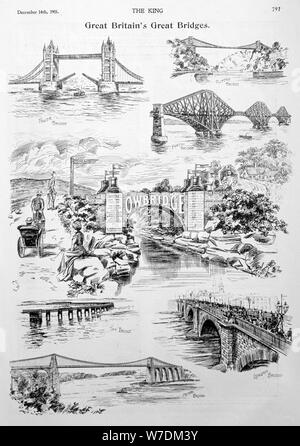 " Gran Bretagna grandi ponti", annuncio pubblicitario per il polmone Owbridge tonico, 1901. Artista: sconosciuto Foto Stock