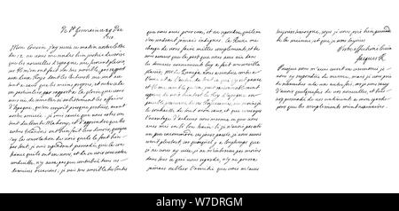 Lettera da James Francis Edward Stuart (il "vecchio pretendente') al Duc de Vendome, 1710 (1865).Artista: Frederick George Netherclift Foto Stock