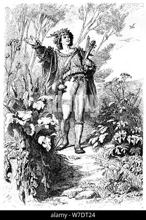 'Minnesanger', c1880-1882.Artista: Karl Theodor von Piloty Foto Stock