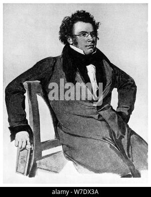 Franz Peter Schubert, il compositore austriaco, 1825 (1956). Artista: sconosciuto Foto Stock