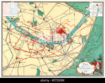 Piano di esposizione universale, Parigi, 1889. Artista: sconosciuto Foto Stock