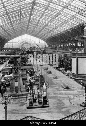 La Galleria dei macchinari, Esposizione universale, Parigi, 1889. Artista: sconosciuto Foto Stock