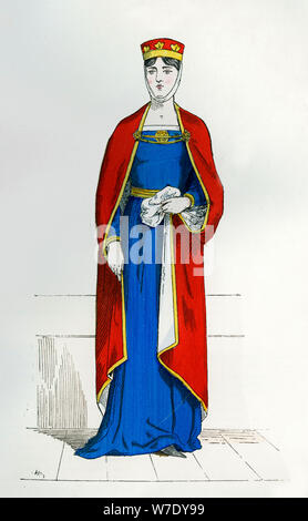 Capetian nobildonna, c1180-1190 (1882-1884). Artista: sconosciuto Foto Stock