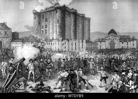Storming della Bastille, Parigi, 14 luglio 1789 (1882-1884). Artista: sconosciuto Foto Stock