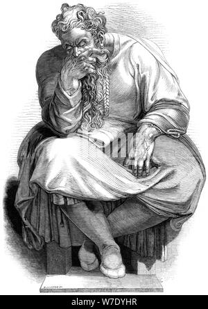 Il profeta Geremia, 1844. Artista: WJ Linton Foto Stock