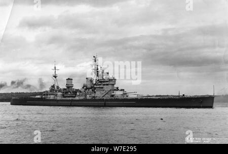 Corazzata inglese HMS " King George V', Sydney, Australia, 1945. Artista: sconosciuto Foto Stock