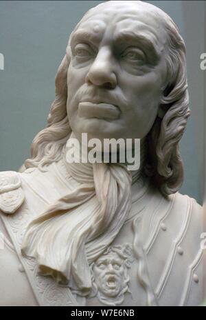 Busto di signore Protector Oliver Cromwell, 1860. Artista: Matteo nobile Foto Stock