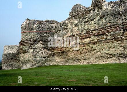 Il Castello di Pevensey. Artista: sconosciuto Foto Stock