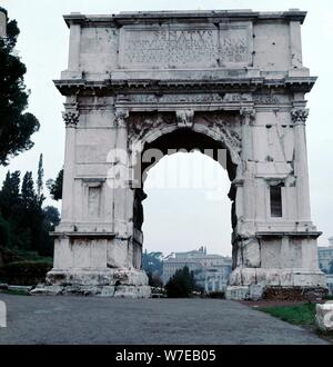 Arco dell'Imperatore Tito, 1 ° secolo. Artista: sconosciuto Foto Stock