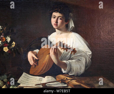 "Lute-Player', C1595. Artista: Michelangelo Caravaggio Foto Stock