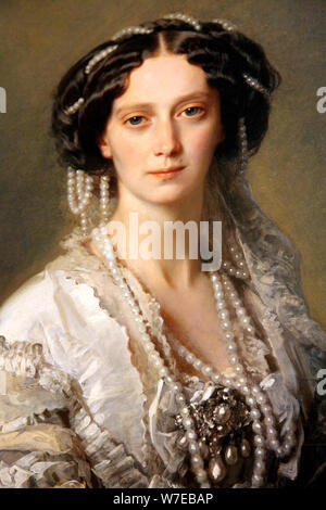 " Ritratto di Imperatrice Maria Alexandrovna', 1857. Artista: Franz Xaver Winterhalter Foto Stock