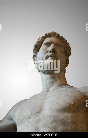 La statua dell'imperatore romano Adriano, prima metà del II secolo. Artista: sconosciuto Foto Stock