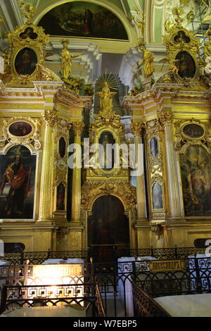 L'iconostasi, Pietro e Paolo, la cattedrale, San Pietroburgo, Russia, 2011. Artista: Sheldon Marshall Foto Stock