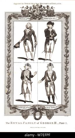 La famiglia reale di Giorgio III. Pubblicato da Alexander Hogg gennaio 18 1794. Artista: Alex Hogg Foto Stock