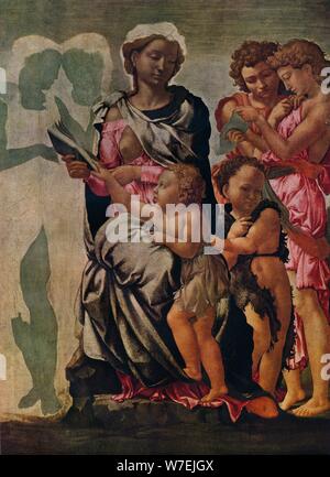 La Madonna con Bambino e San Giovanni e Angeli, c1497, (1938), artista: J Greig Pirie Foto Stock