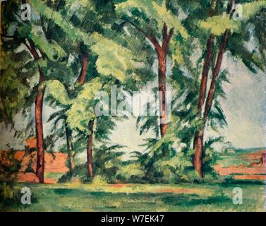 Alberi di alto fusto in corrispondenza del Jas de Bouffan, c1883, (1929). Artista: Paul Cezanne Foto Stock