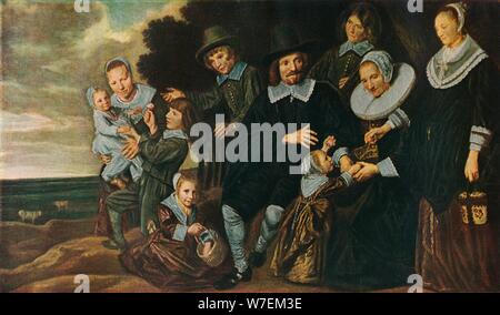 "Un gruppo di famiglia in un paesaggio', 1647-50. Artista: Frans Hals. Foto Stock