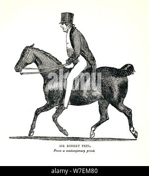 'Sir Robert Peel', (1788-1850), conservatore britannico statista, 1893. Artista: sconosciuto. Foto Stock