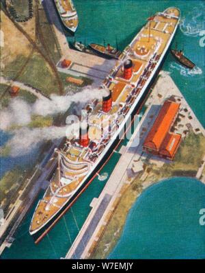 La regina Maria' a Southampton, 1938. Artista: sconosciuto. Foto Stock