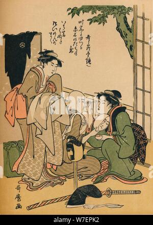 "Valorizzare fino per la tappa', C1780. Artista: Kitagawa Utamaro. Foto Stock