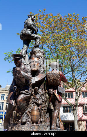 Il Duca di Wellington il reggimento Memorial Sculpture, Halifax, West Yorkshire Foto Stock