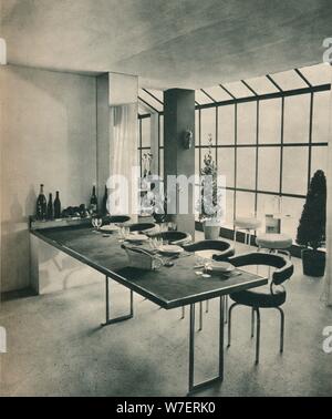 "Il 1928 Sala da pranzo", 1928. Artista: Charlotte Perriand. Foto Stock