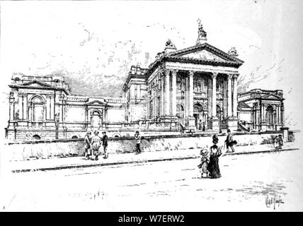 La Tate Gallery (Galleria Nazionale dell'arte inglese), 1906. Artista: sconosciuto. Foto Stock