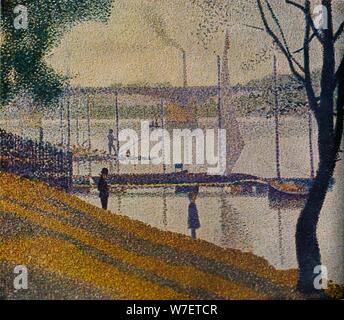 " Le Pont de Courbevoie', 1886. Artista: Georges-Pierre Seurat. Foto Stock