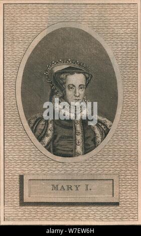 Queen Mary I, 1793. Artista: sconosciuto. Foto Stock