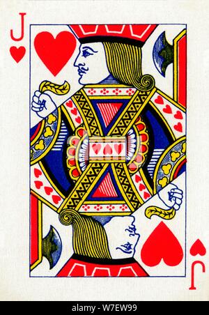 Jack di Cuori da un mazzo di Goodall & Son Ltd, giocando a carte, c1940. Artista: sconosciuto. Foto Stock