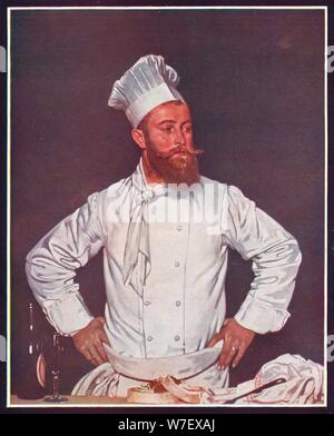 "Le Chef de l'Hôtel Chatham, Parigi', C1921. Artista: William Newenham Montague Orpen. Foto Stock