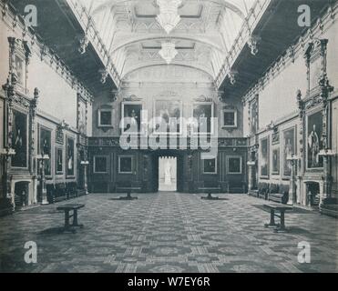 "La Camera di Waterloo il Castello di Windsor e', c1899, (1901). Artista: Eyre & Spottiswoode. Foto Stock