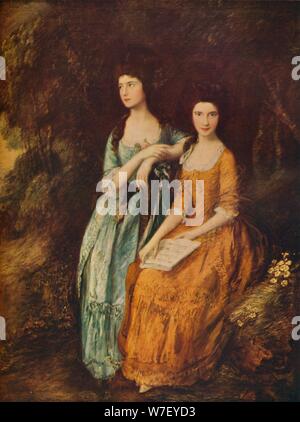 "Elizabeth e Maria Linley', C1772. Artista: Thomas Gaunsborough. Foto Stock