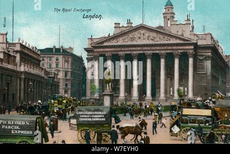 " Il Royal Exchange, Londra', C1910. Artista: sconosciuto. Foto Stock