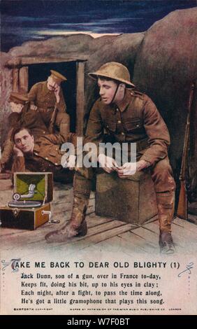 "Take Me Torna al caro vecchio Blighty (1)', C1916 . Artista: sconosciuto. Foto Stock