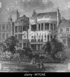 Samuel Rogers' house, Green Park anteriore, Westminster, London, c1854 (1878). Artista: sconosciuto. Foto Stock