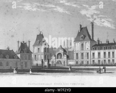 "Fontainebleau, Cour Des cucine', C1830. Artista: T Owen. Foto Stock