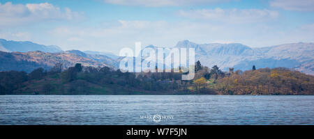 Bowness on Windermere, nel distretto del lago, Cumbria, Regno Unito. Foto Stock