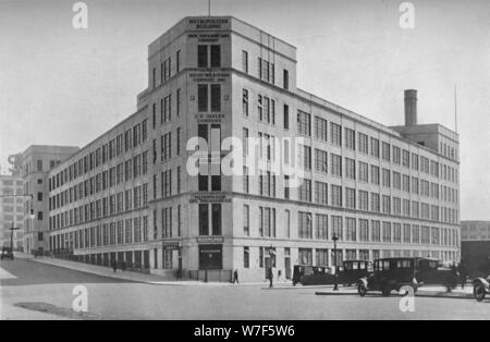 Edificio di stampa, Metropolitan Life Insurance Company, città di Long Island, New York, 1922. Artista: sconosciuto. Foto Stock