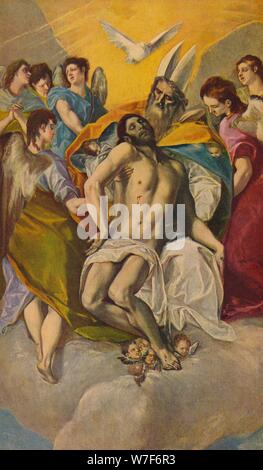 "Cristo En Brazos del Padre Eterno" (Cristo nelle braccia del Padre Eterno), 1577, (c1934). Artista: El Greco. Foto Stock