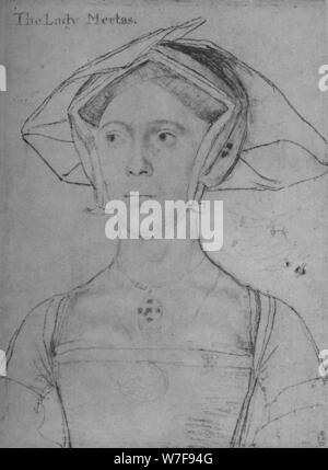 "Joan, Lady Meutas', c1536-1543 (1945). Artista: Hans Holbein il Giovane. Foto Stock