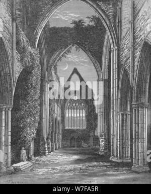 "Coro, guardando ad ovest", Tintern Abbey, c1885, (1897). Artista: Alexander Francesco Lydon. Foto Stock