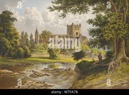 " Jedburgh Abbey', 1882, (1897). Artista: Alexander Francesco Lydon. Foto Stock