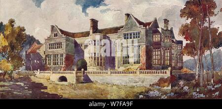 'Maesycrugiau Manor, Carmarthenshire', c1900, (1905). Artista: Arnold Mitchell. Foto Stock