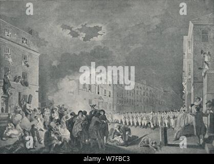 "La sommossa in Broad Street, Giugno 7th, 1780", (1920). Artista: James Heath. Foto Stock