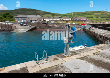 Brandon Harbour su Brandon Bay sulla penisola di Dingle, nella contea di Kerry, Repubblica di Irlanda Foto Stock