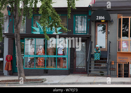 Adams Morgan è una diversa culturalmente quartiere in NW, Washington, D.C. Foto Stock