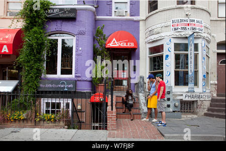 Adams Morgan è una diversa culturalmente quartiere in NW, Washington, D.C. Foto Stock