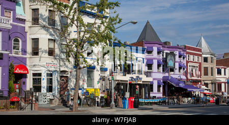 Adams Morgan è una diversa culturalmente quartiere in NW, Washington, D.C. Foto Stock